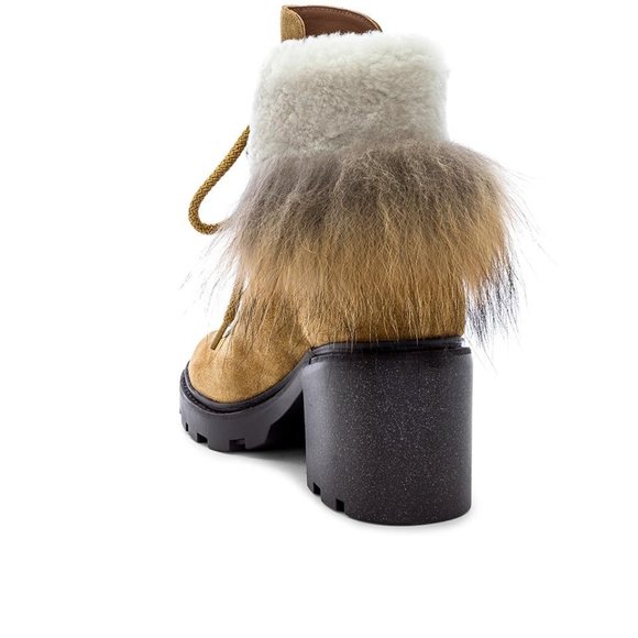 Sigerson Morrison Women's Shearling Fur Ankle Boots NWT - Picture 4 of 10